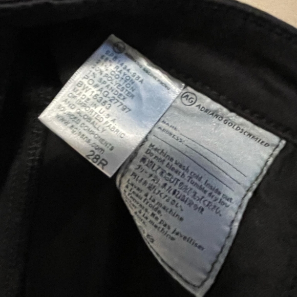 AG the prima mid rise cigarette skinny black jeans size 28 - Picture 9 of 9